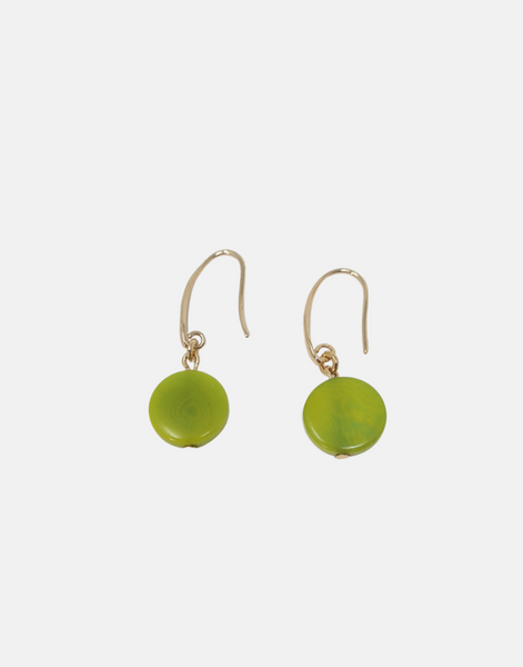 Lime Confetti Drop Earrings - Pretty Pink Jewellery