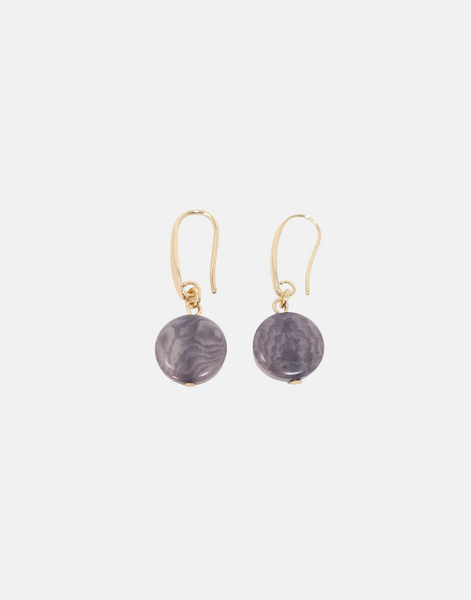 Grey Confetti Drop Earrings - Pretty Pink Jewellery