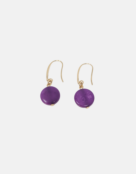 Purple Confetti Drop Earrings - Pretty Pink Jewellery