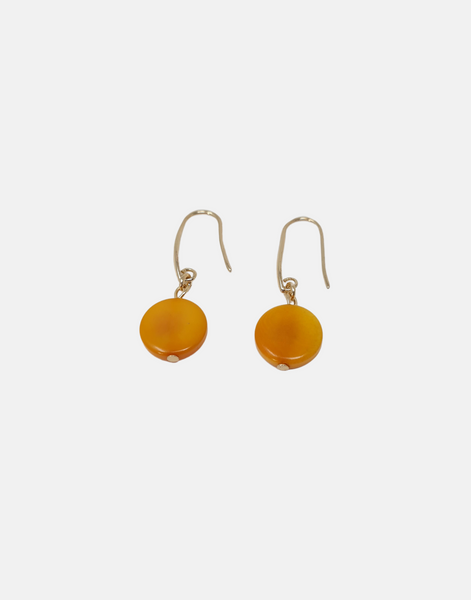 Yellow Confetti Drop Earrings - Pretty Pink Jewellery