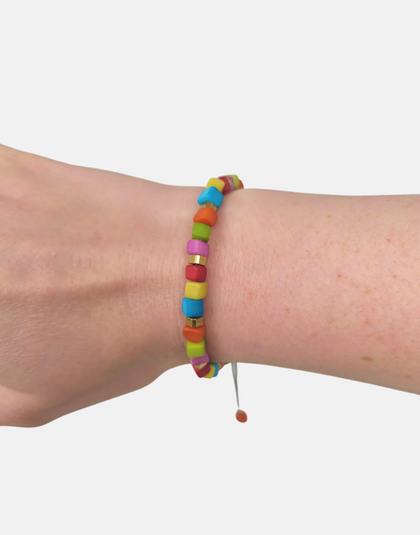 Multicoloured Friendship Tagua Bracelet - Pretty Pink Jewellery