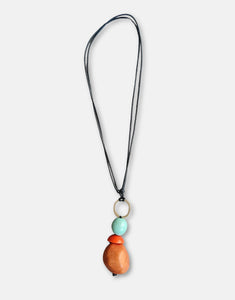 Beta Adjustable Pendant Necklace - Toffee