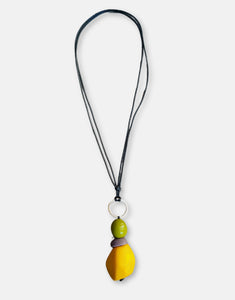 Beta Adjustable Pendant Necklace - Yellow