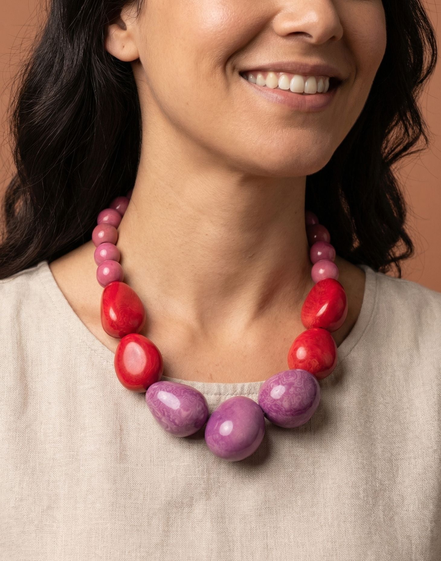 Bohemian Berry Tagua Necklace