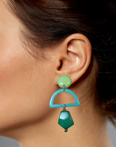 Carmen Tagua Earrings - Green