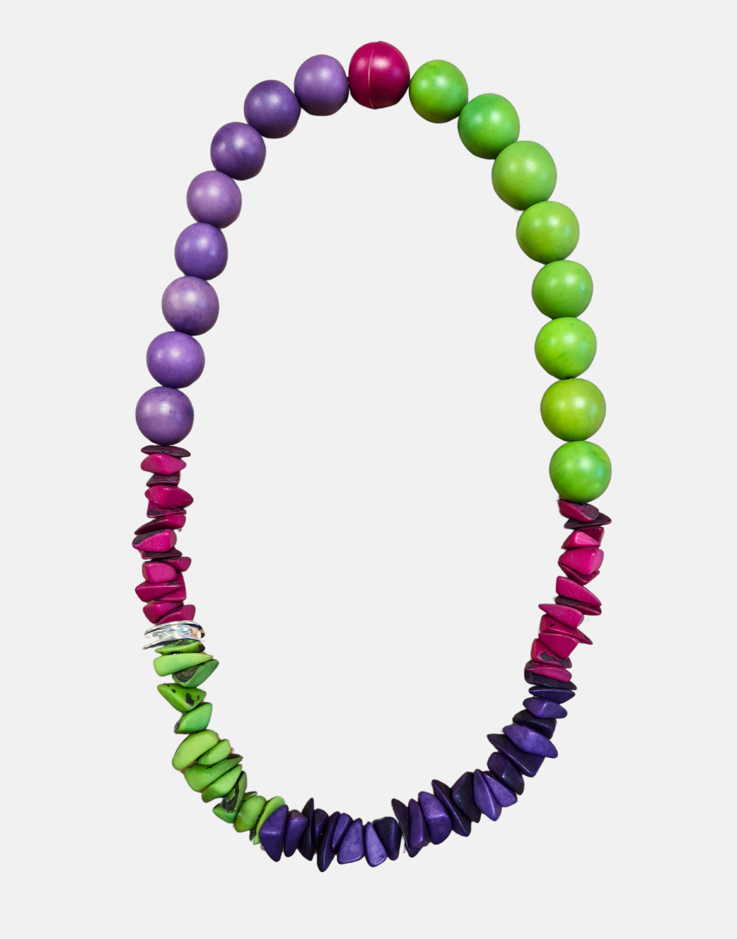 Ayla Necklace - Purple, Pink and Green