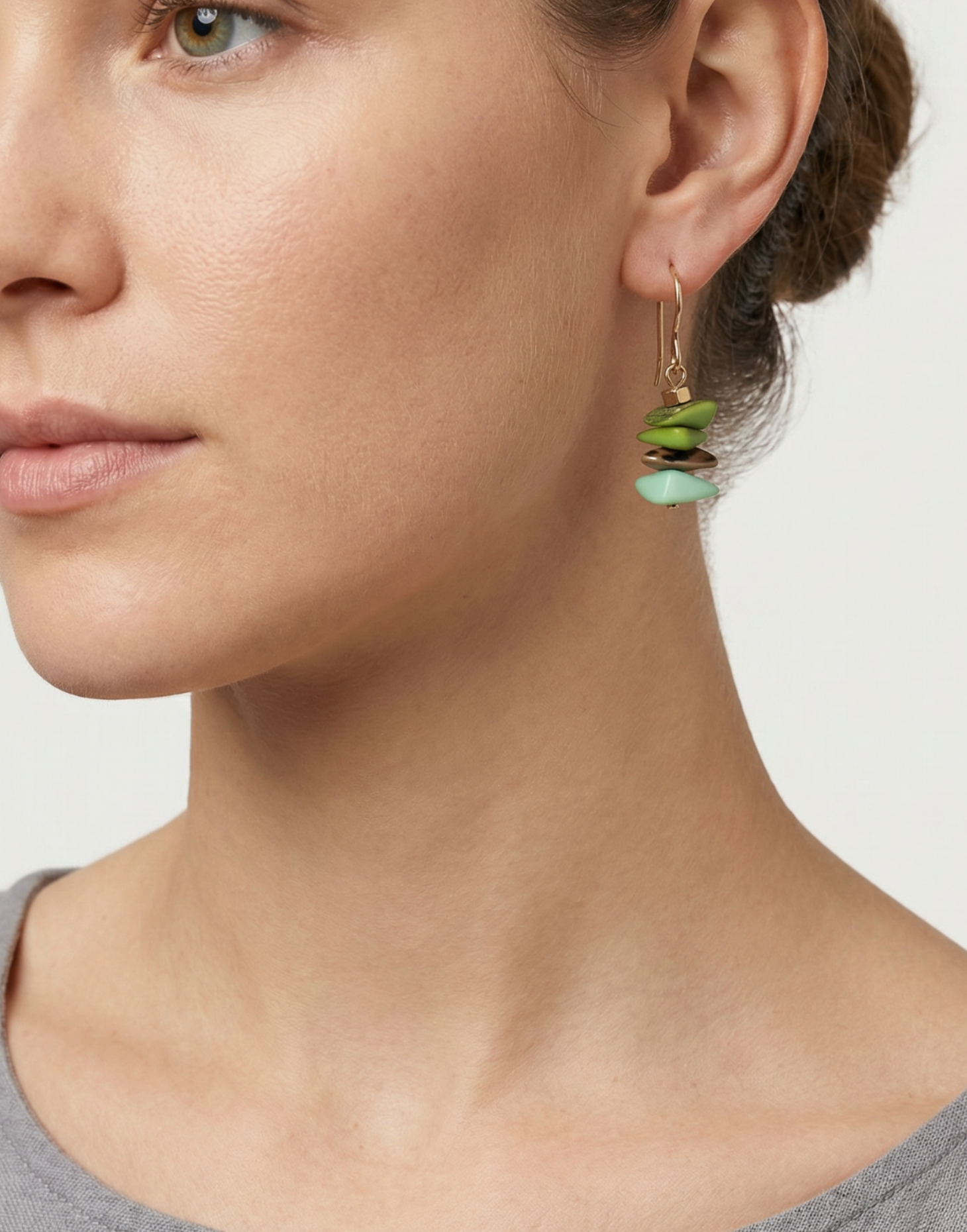 Diana Tagua Earrings - Orange Mix