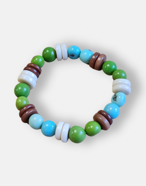 Erica Elasticated Tagua Bracelet