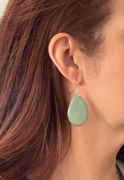 Folha Tagua Nut Earrings