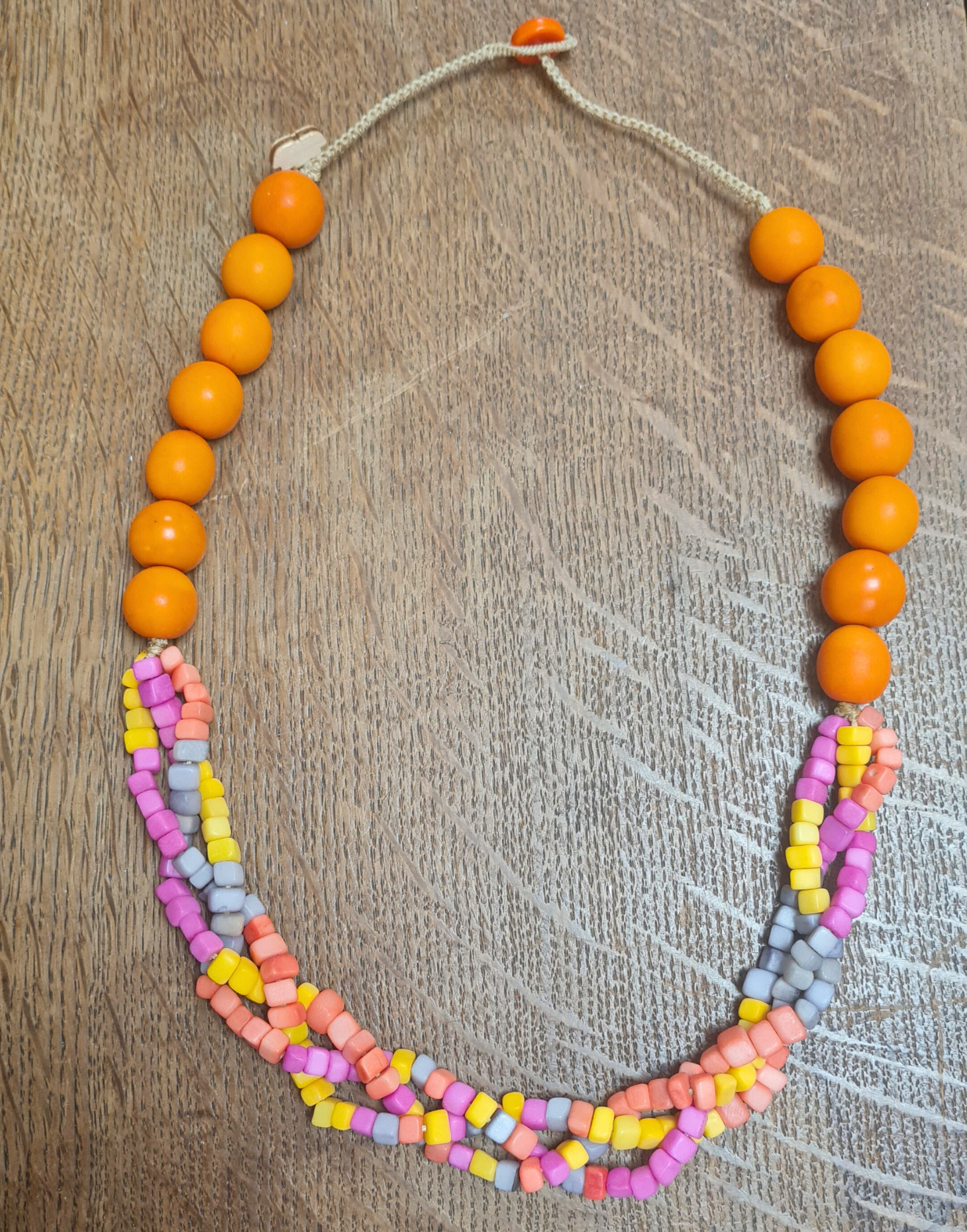 Janeiro Tagua Necklace - Orange