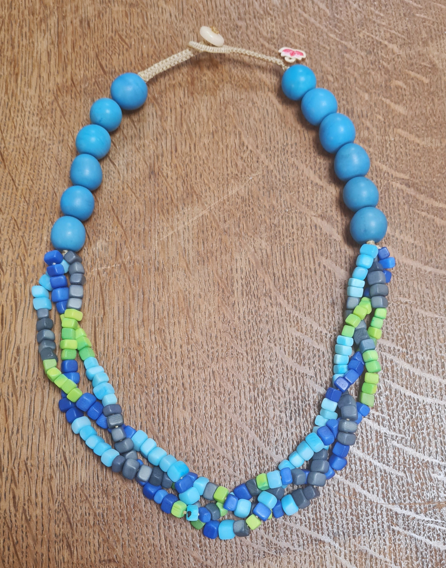 Janeiro Tagua Necklace - Blue