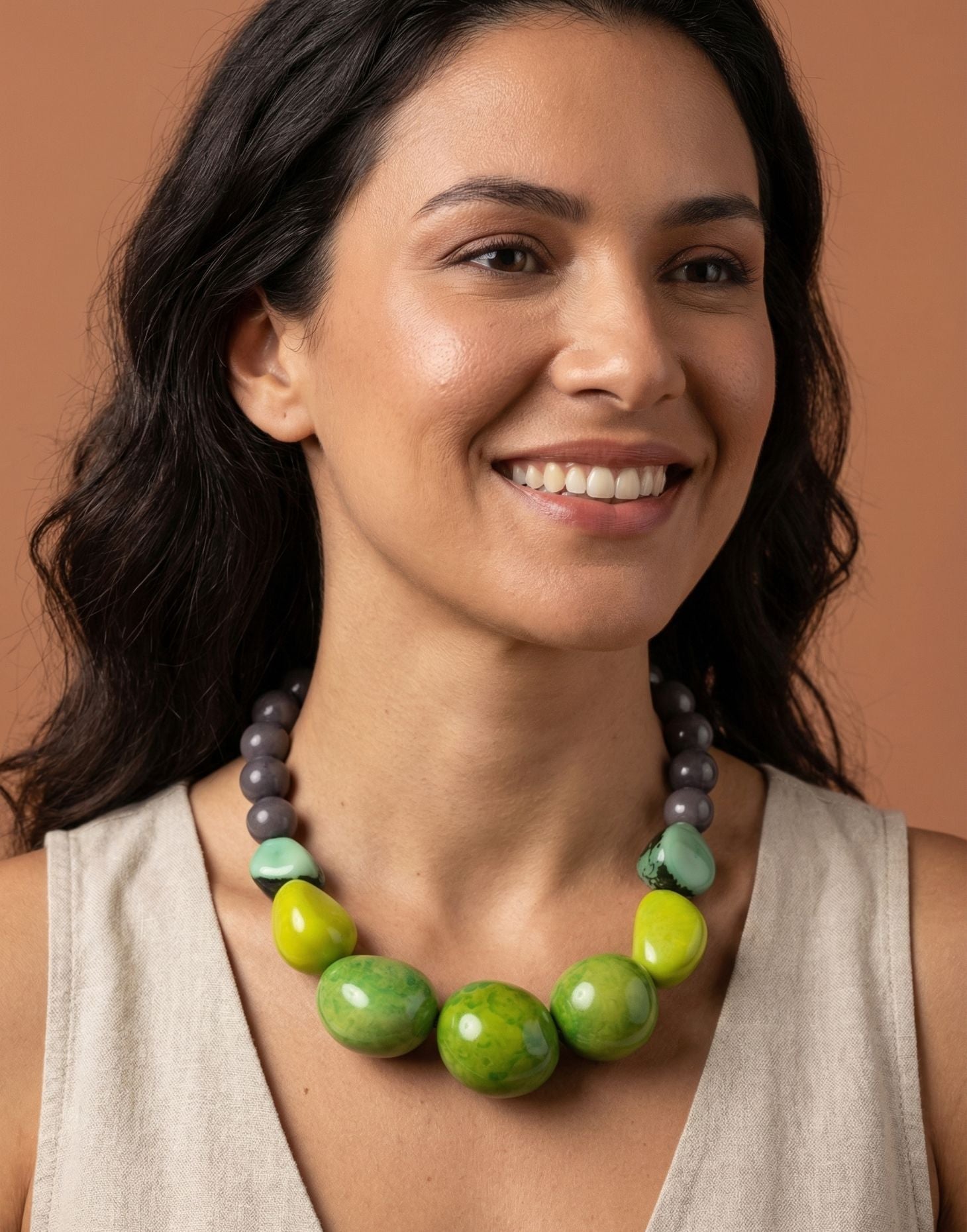 Lime Blossom Tagua Necklace