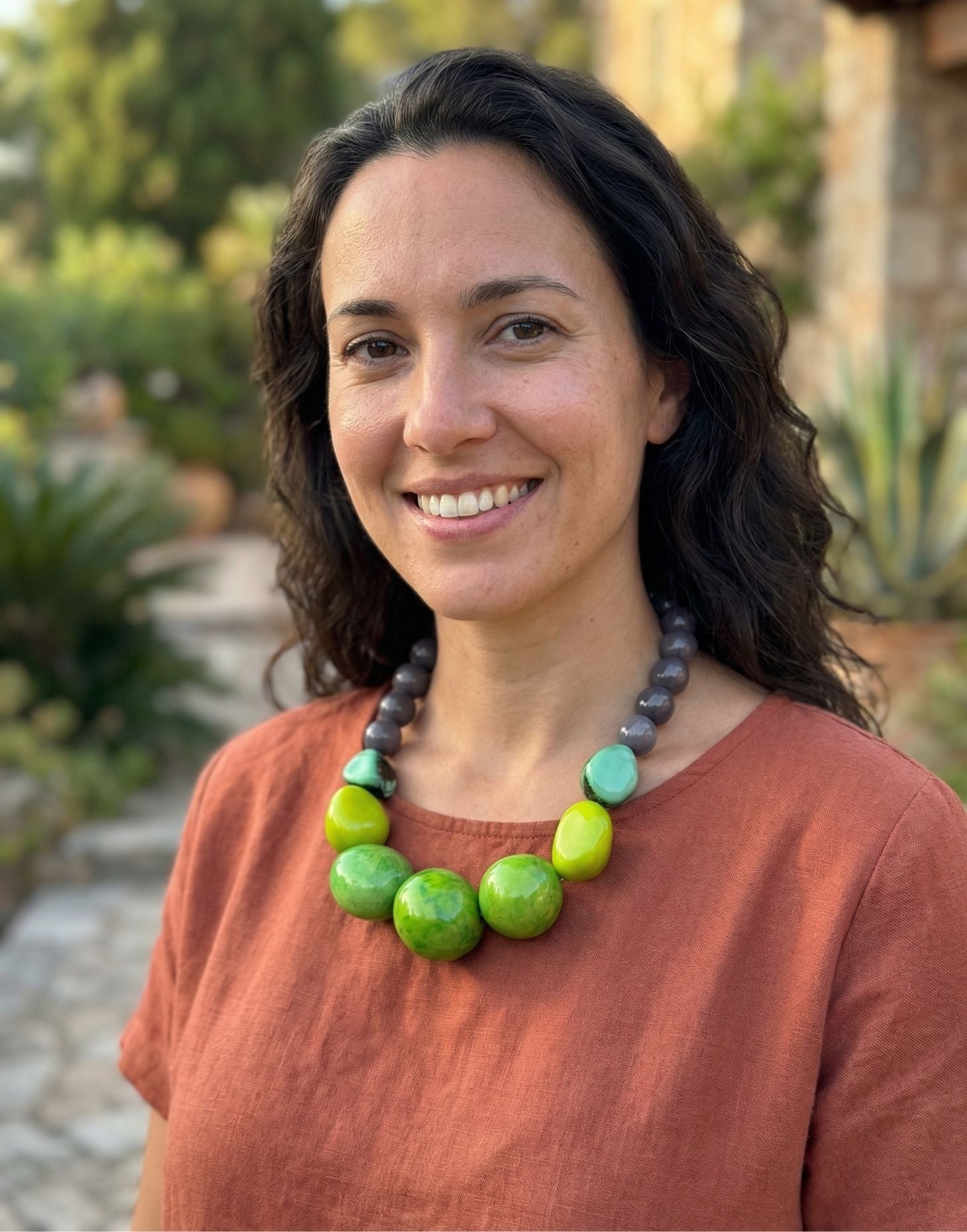 Lime Blossom Tagua Necklace