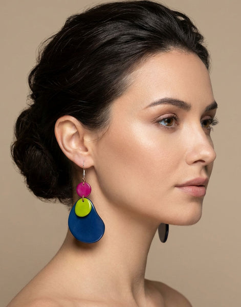 Sandra tagua Earrings - Happy Hour