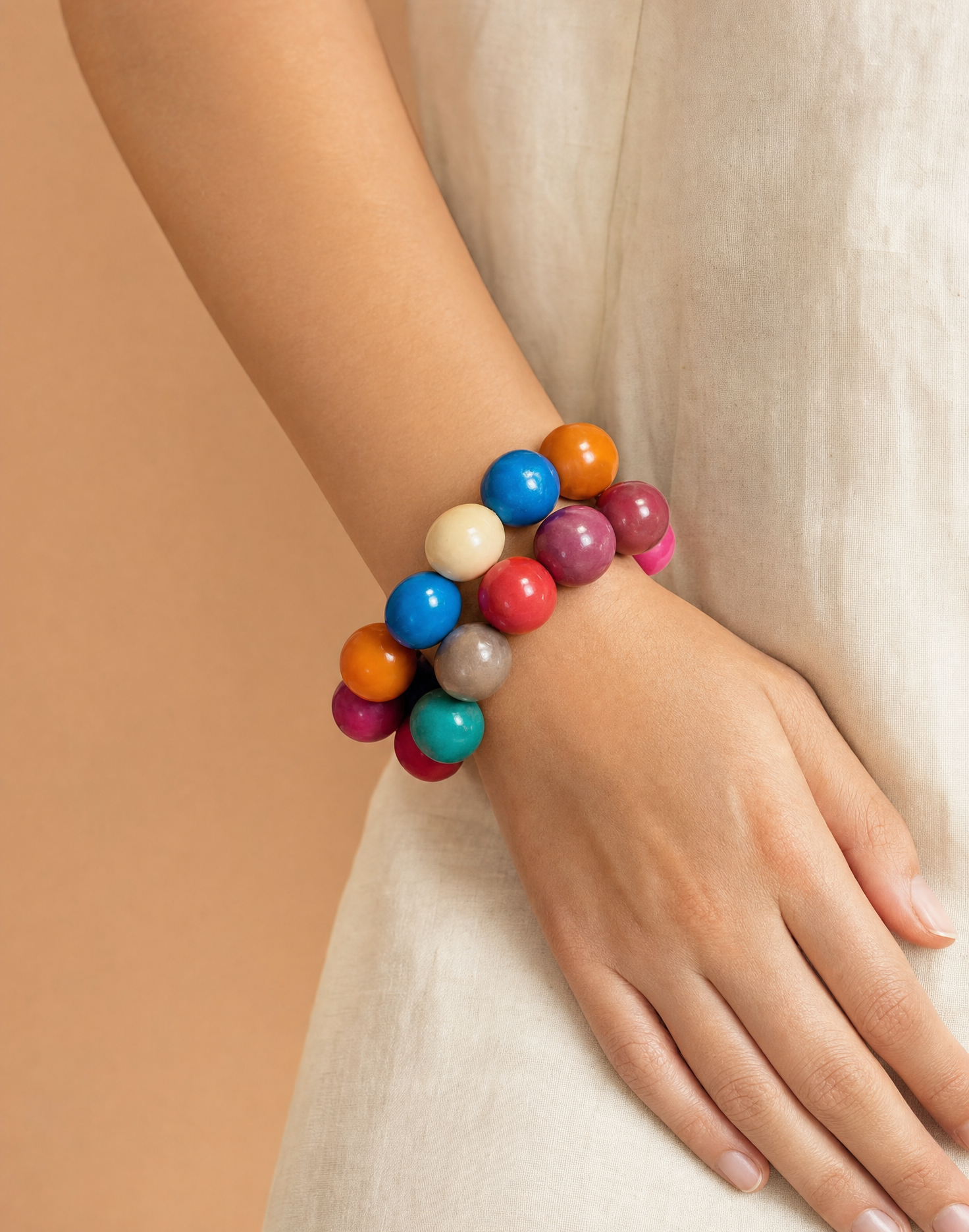 Bolota Tagua Elasticated Bangles