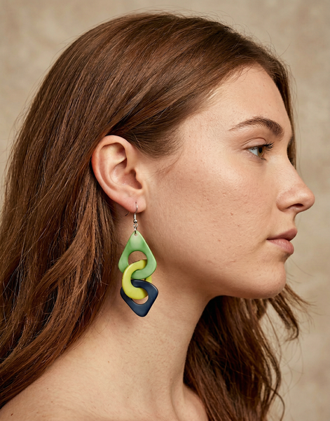 Tania Colourful Tagua Earrings