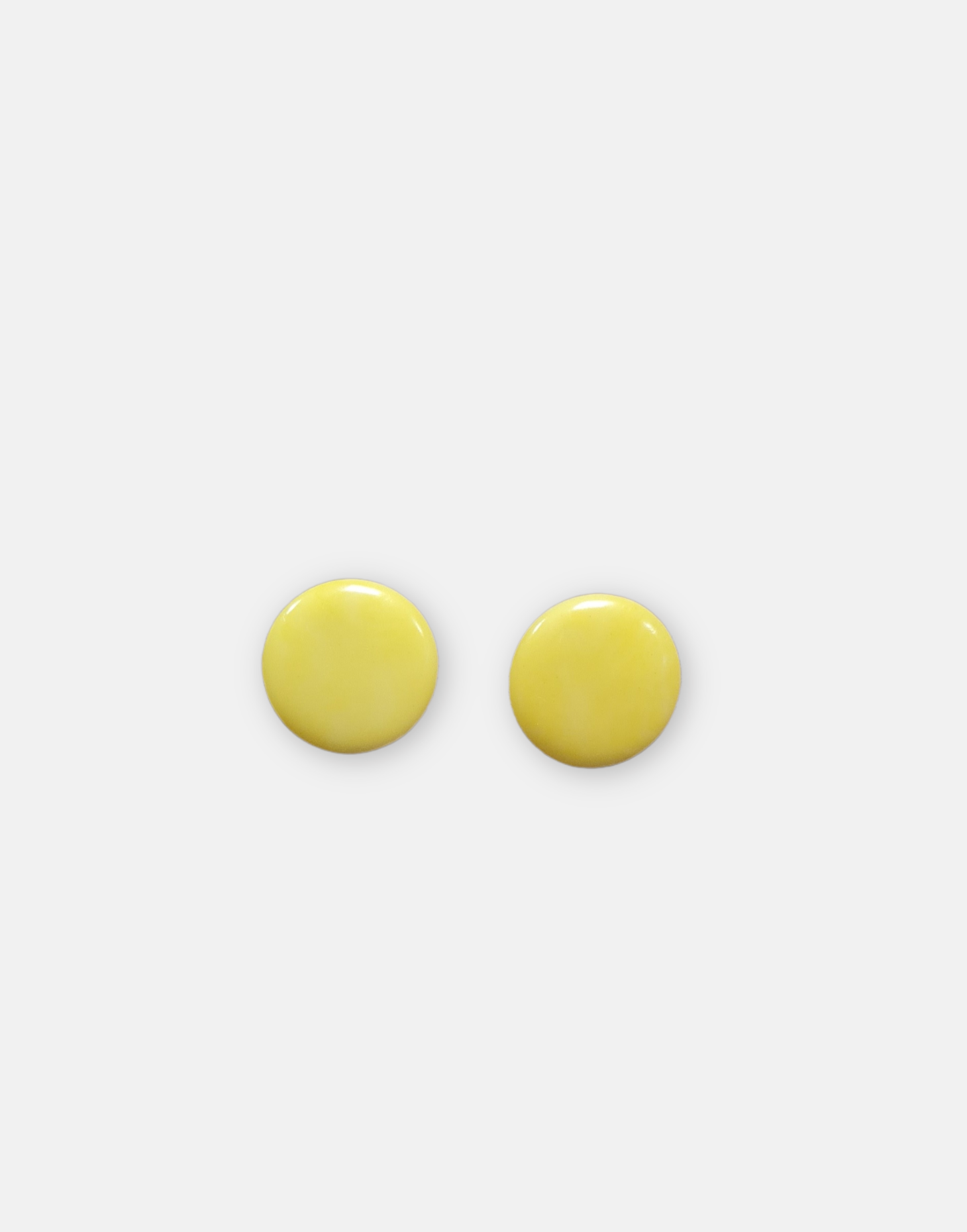 Tagua Smarties Earrings Studs - Yellow