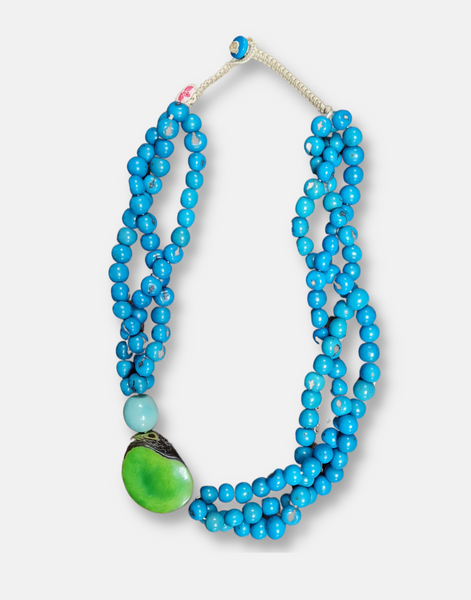 Twisted Acai Necklace - Blue