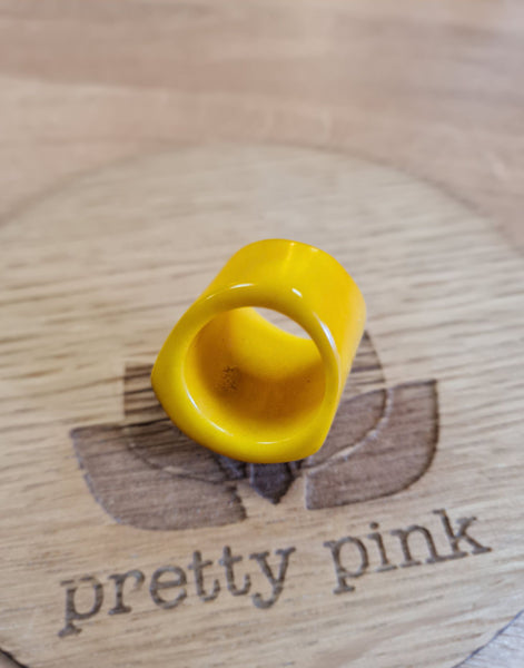 Yellow Tagua Ring - Small