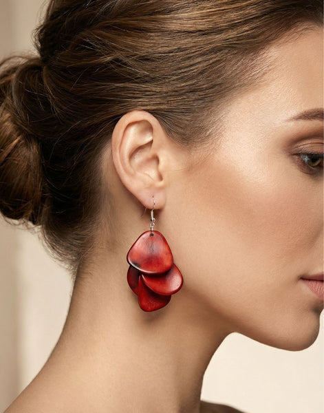 Bogota Tagua Bunch Earrings