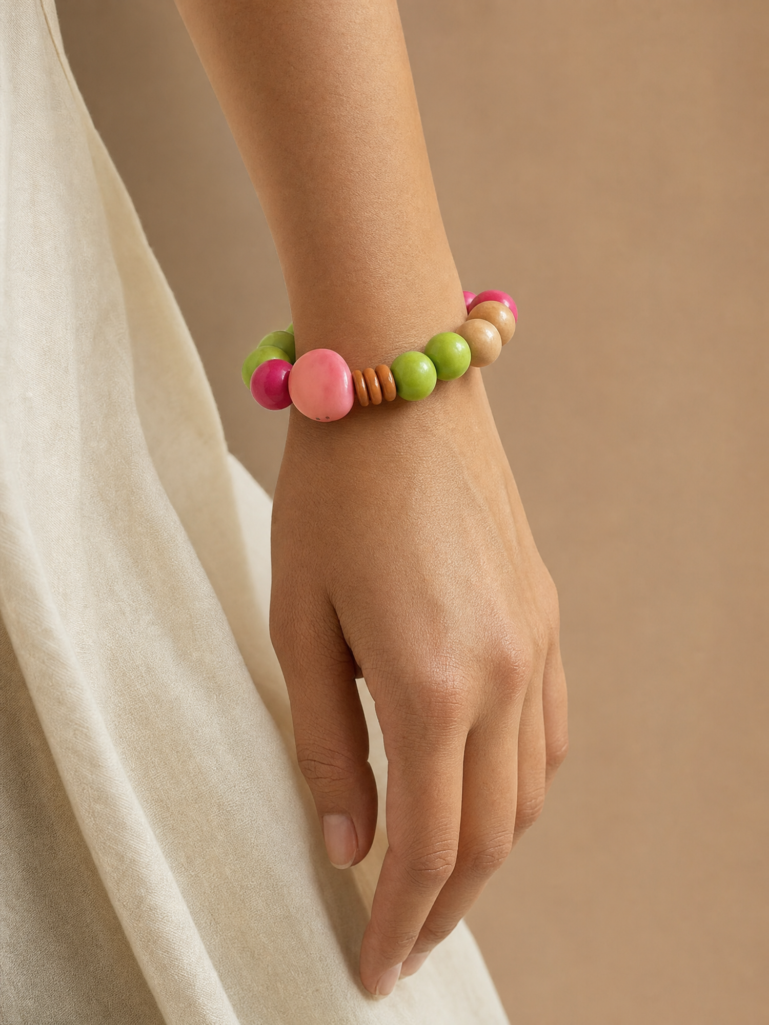 Celine Tagua Elasticated Bangles