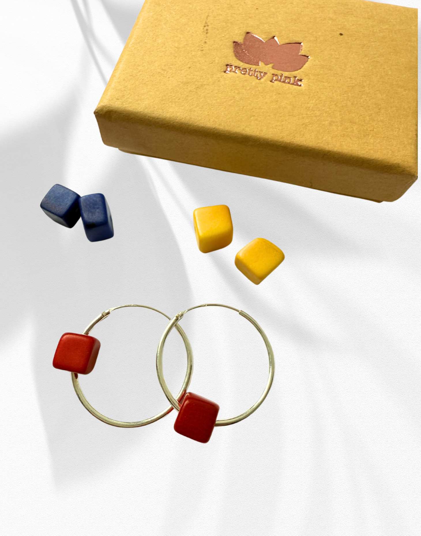 Silver Tagua Trio Earrings