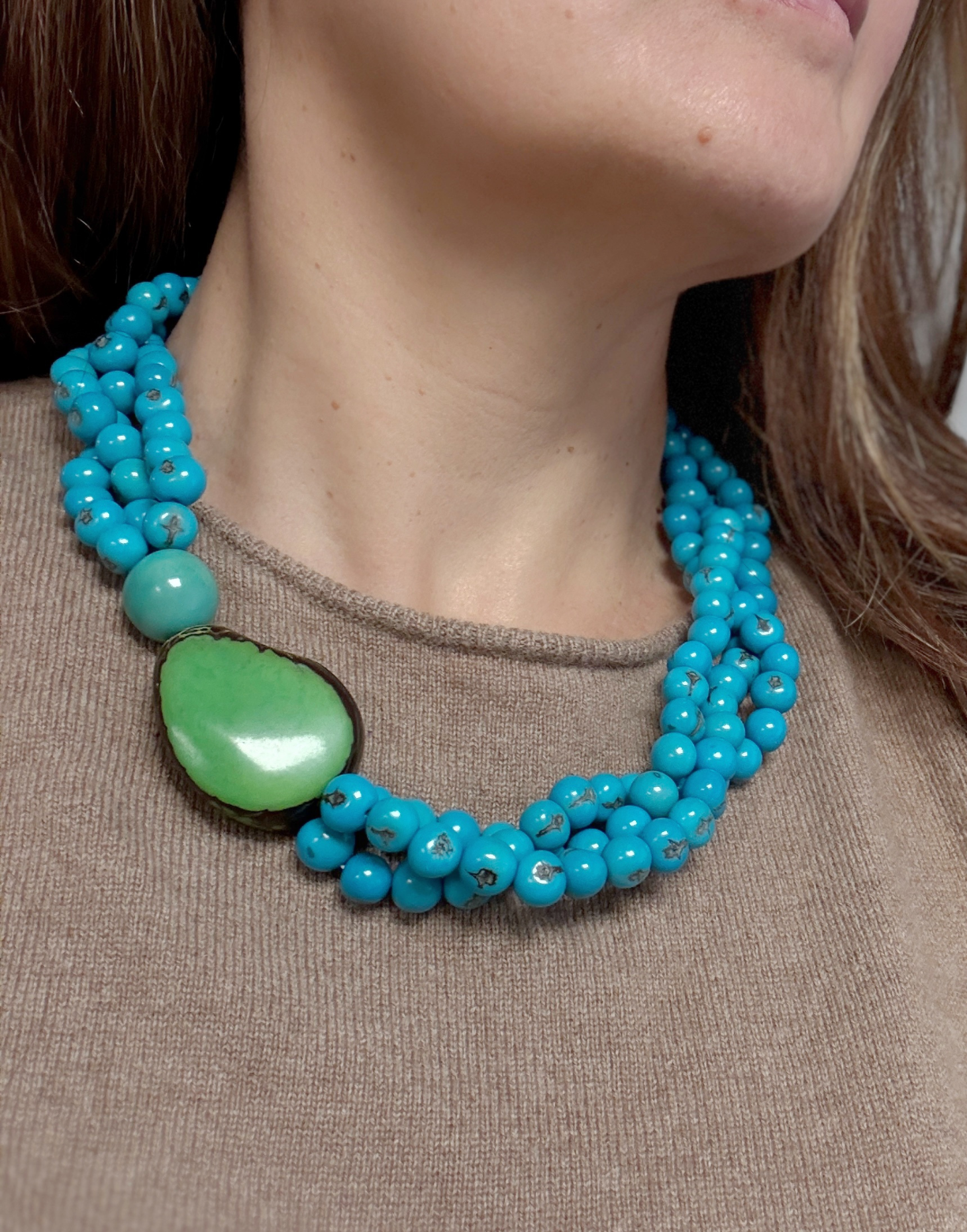 Twisted Acai Necklace - Blue
