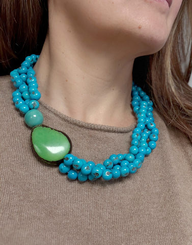 Twisted Acai Necklace - Blue