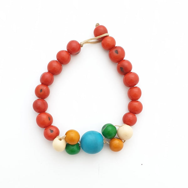 Ana Acai and Tagua Seeds Bracelet - Pretty Pink Jewellery