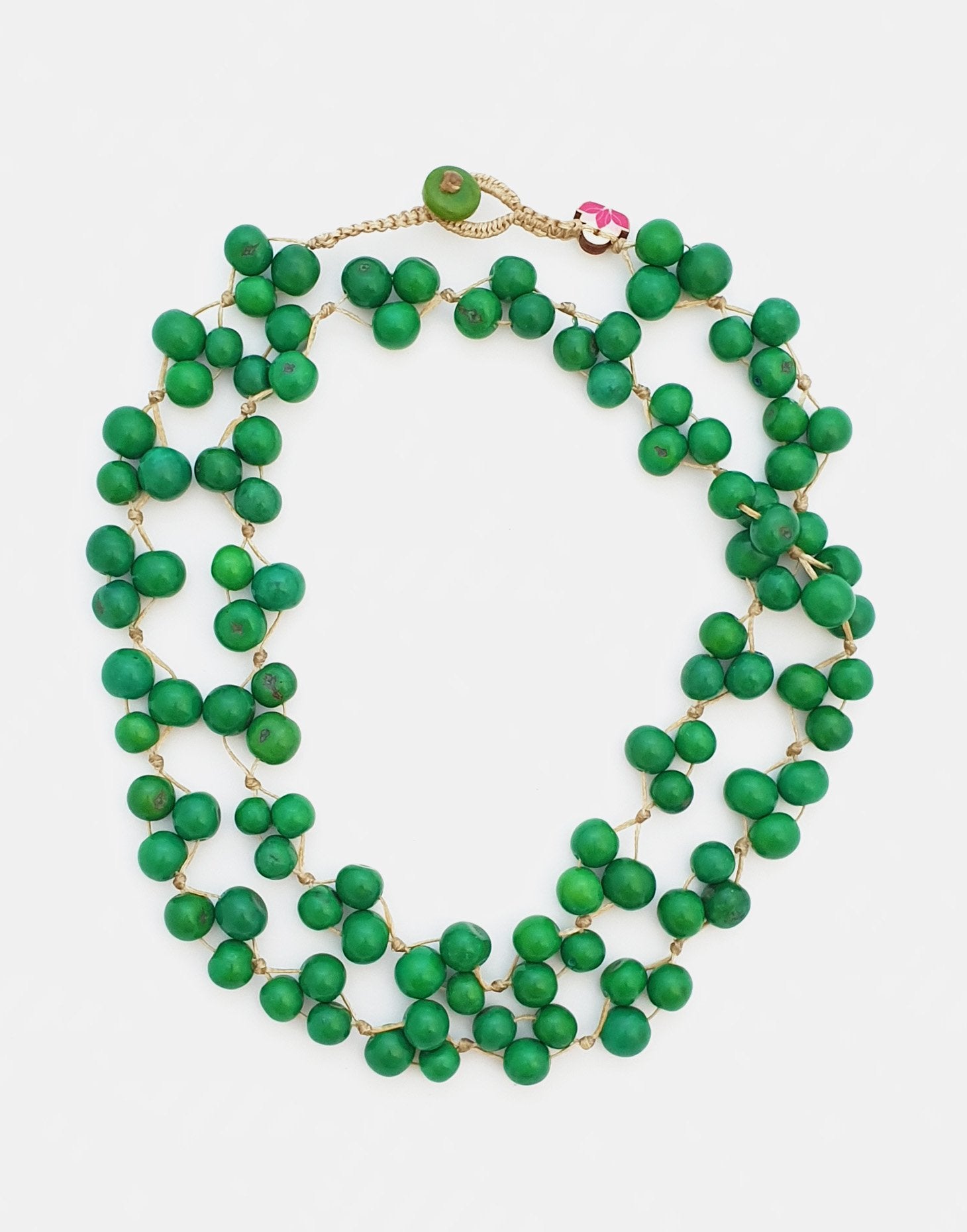 Acai Berry Long Necklace - Cool Colours - Pretty Pink Jewellery