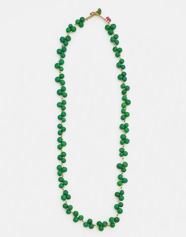 Aqua Acai Berry Long Necklace - Cool Colours - Pretty Pink Jewellery