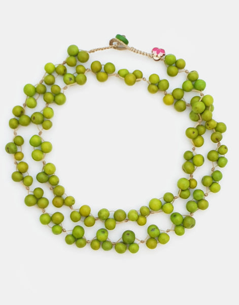 Acai Berry Long Necklace - Cool Colours - Pretty Pink Jewellery