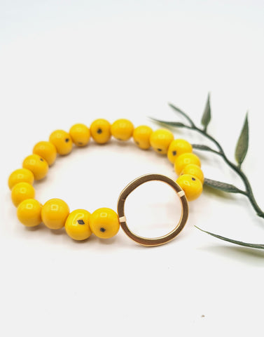 Argola Brass Acai Bracelet - Yellow