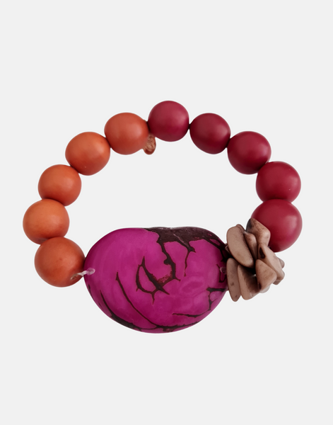 Tapajos Chunky Bracelet - Berry Crumble - Pretty Pink Jewellery
