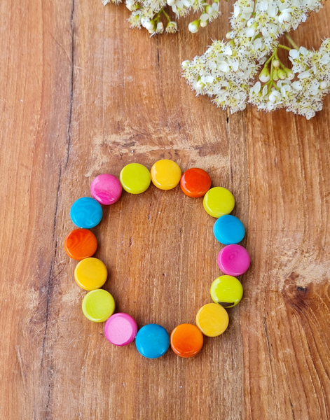 Confetti Tagua Bracelet - Pretty Pink Jewellery