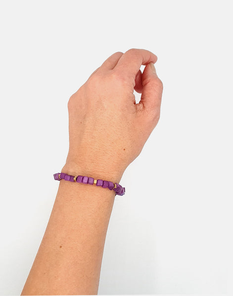 Purple Friendship Tagua Bracelet - Pretty Pink Jewellery