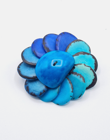 Flor Brooch - Blue
