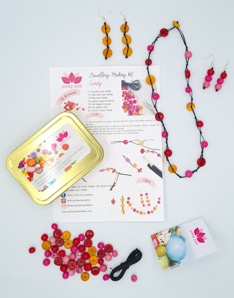 Eco-Jewellery Making Kit - Candy - Pretty Pink Jewellery