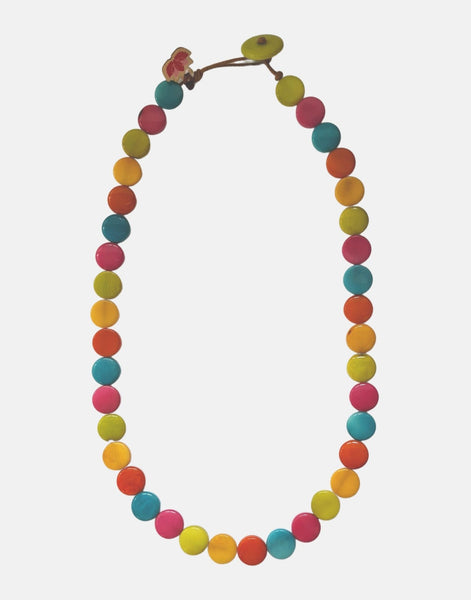 Confetti Tagua Necklace - Pretty Pink Jewellery