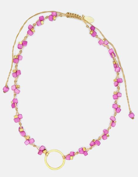 Dainty Tagua Necklace - Pretty Pink Jewellery