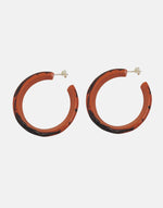 Orange Argola Tagua Earrings - Pretty Pink Jewellery