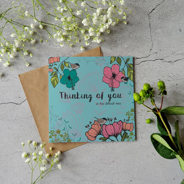 Thinking of You at This Difficult Time - Greeting Card - Pretty Pink Jewellery