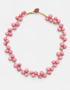 Light Pink Acai Berry Short Necklace - Pretty Pink Jewellery