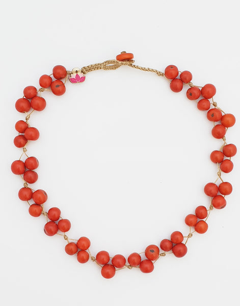 Orange Acai Berry Short Necklace - Pretty Pink Jewellery