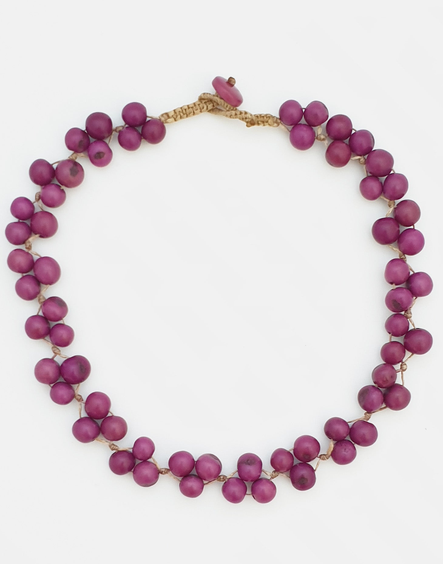 Purple Acai Berry Short Necklace - Pretty Pink Jewellery