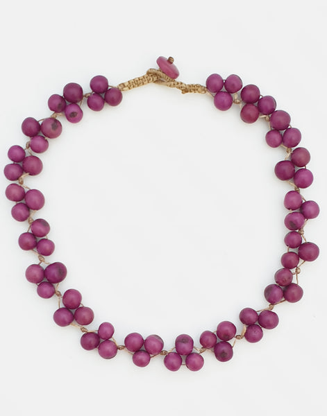 Purple Acai Berry Short Necklace - Pretty Pink Jewellery