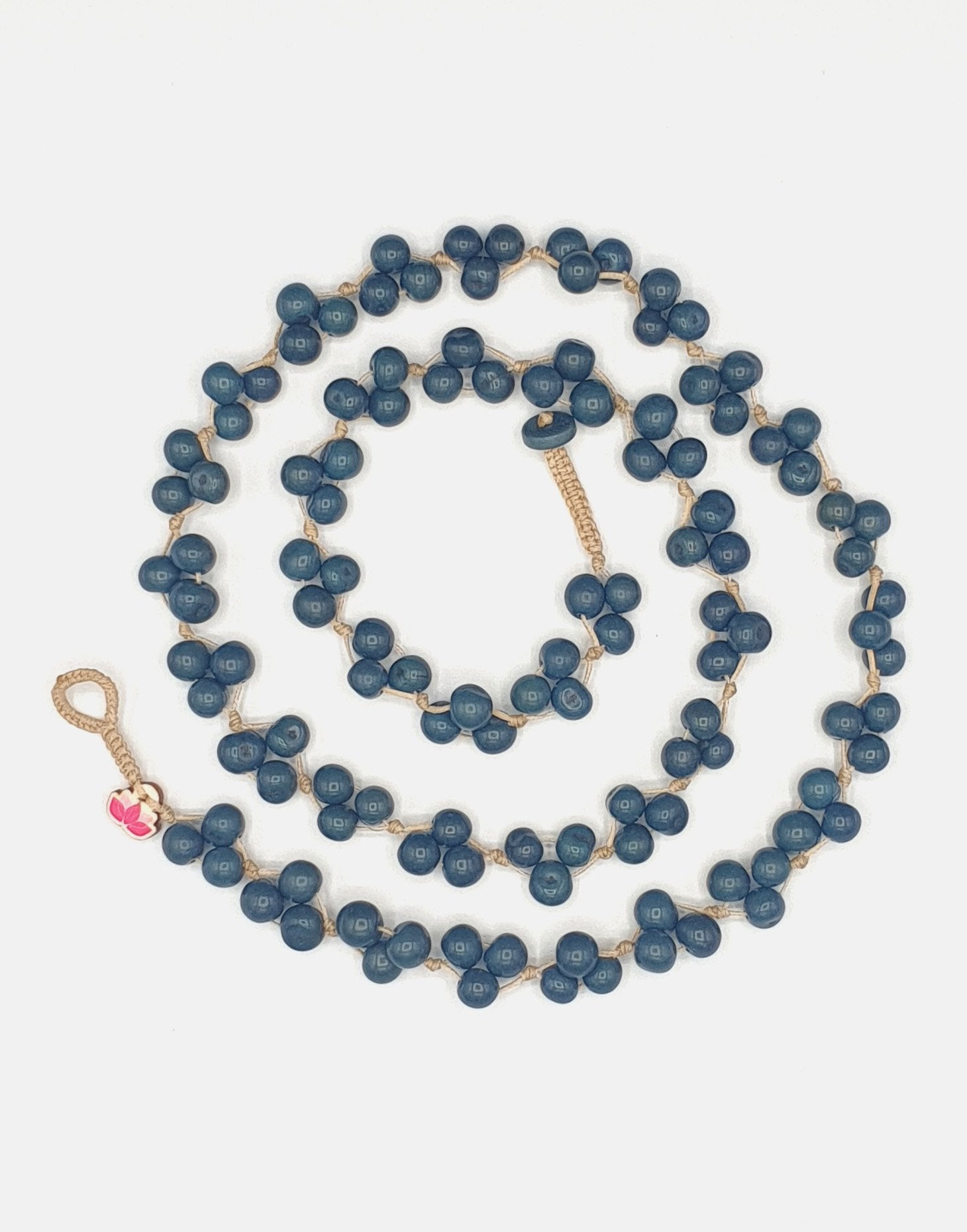 Acai Berry Long Necklace - Cool Colours - Pretty Pink Jewellery
