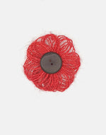 Jute Flower Brooch - Pretty Pink Jewellery
