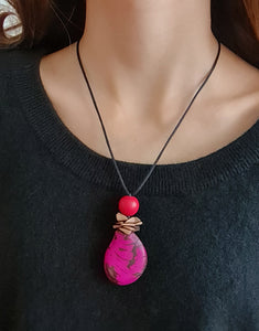 Tapajos Pendant Necklace - Berrie Crumble - Pretty Pink Jewellery