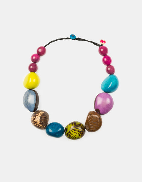 Rica Tagua Nut Necklace - Pretty Pink Jewellery